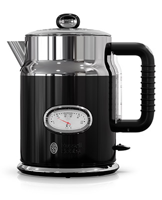 Retro Style 8 Cup Coffeemaker Black Stainless Steel Russell Hobbs